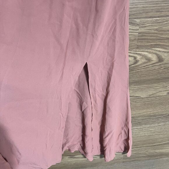 Reformation Twilight in Praline Side Slit Georgette Midi Tank Dress 4 - Picture 4 of 10